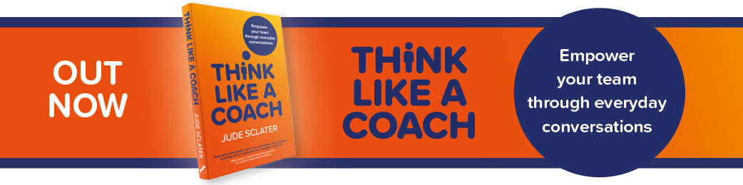 A banner advising that Think Like A Coach is available for sale now.
